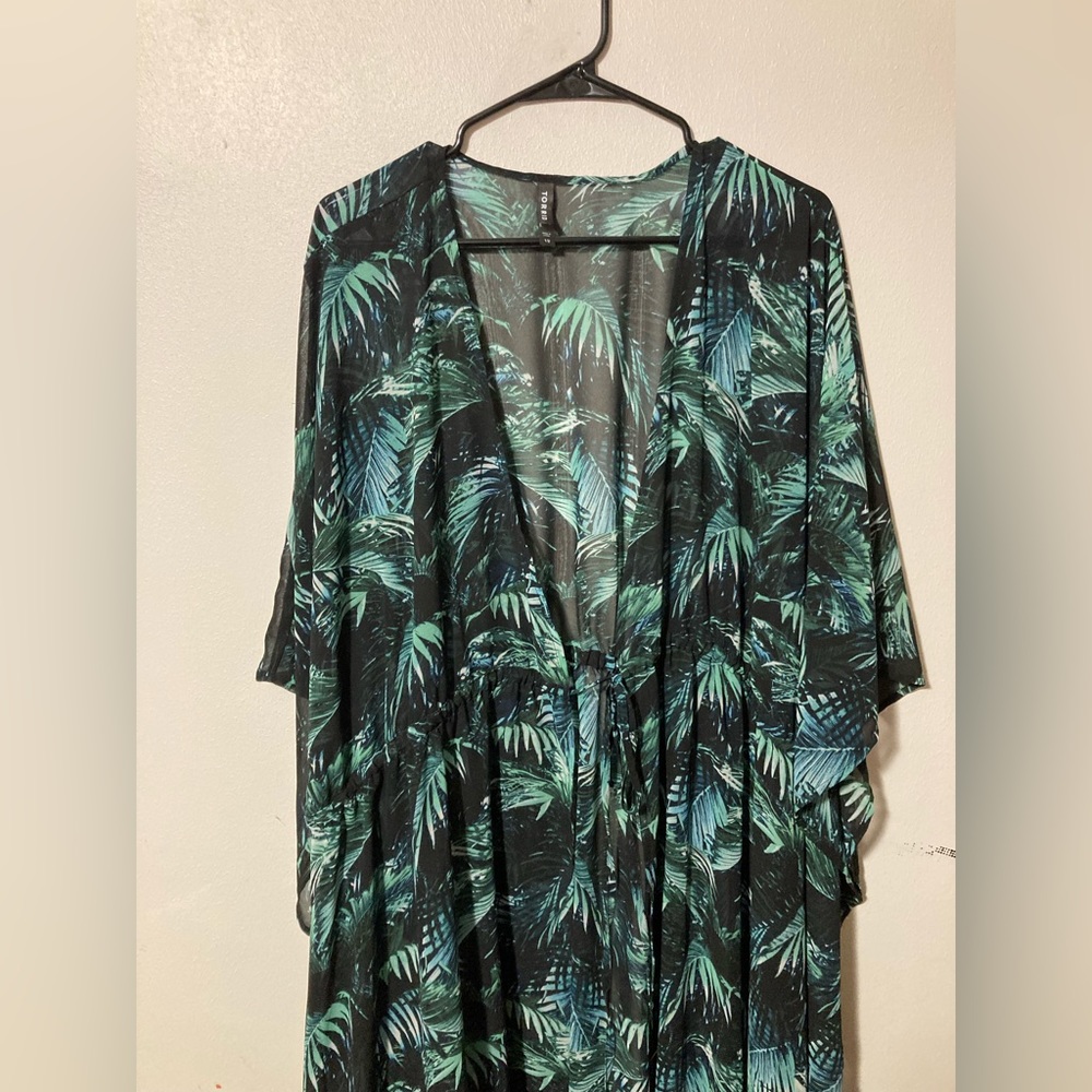Torrid kimono swim cover tropical